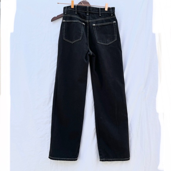 REFORMATION | COWBOY HIGH RISE STRAIGHT JEANS IN BLACK WASH SIZE 26 - Picture 8 of 8